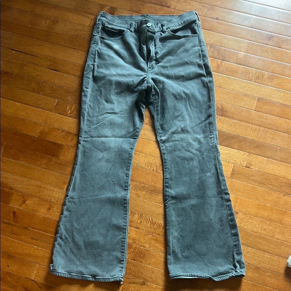 Women's Gray Flared Express Jeans